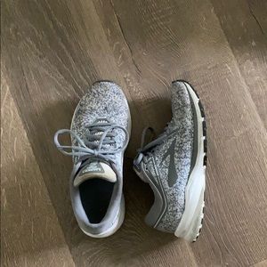 Brooks grey running shoes
